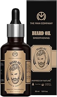 Huile de croissance de barbe pour hommes the man company à l'argan