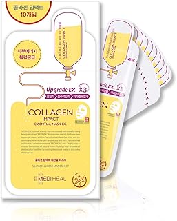 Masque mediheal collagen impact essential ex, 10 feuilles, 24 ml chacune