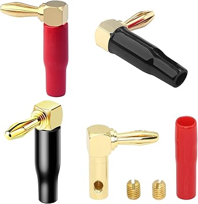 [paquet de 2 + 2] fiches banane à angle droit, plaquées or 24 carats à 90 degrés, 4 mm, connecteurs à angle droit à double verrouillage. DIAYTAR COTE D'IVOIRE est une boutique en ligne généraliste qui met l'accent sur la qualité et la satisfaction des clients. Avec sa grande variété de produits et ses services de haute qualité, la boutique en ligne est devenue une référence pour les consommateurs ivoiriens. DIAYTAR COTE D'IVOIRE est la destination de choix pour les achats en ligne en Côte d'Ivoire.