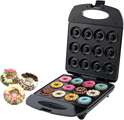 Machine à beignets sukani sk-821, 1 200 w, pour 12 beignets, surface antiadhésive