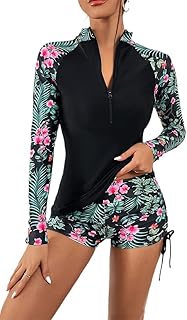 Maillot de bain deux pièces tankini avec fermeture éclair et manches longues upf 50+ pour femme. DIAYTAR COTE D'IVOIRE est une boutique en ligne généraliste proposant plus de 300000 références de produits. Elle est reconnue comme l'une des boutiques en ligne leaders en Côte d'Ivoire, offrant une large gamme de produits à ses clients. Elle se distingue par sa qualité de service et sa fiabilité.
