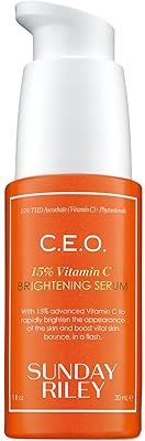 Sérum éclaircissant à 15 % de vitamine c de sunday riley c.e.o., orange, 1,0 fl oz (paquet de 1). DIAYTAR COTE D'IVOIRE est une boutique en ligne généraliste qui répond aux besoins de la population ivoirienne. Avec plus de 300 000 références de produits, elle offre une solution pratique pour les personnes qui cherchent à acheter en ligne. La boutique propose des produits de qualité à des prix abordables, avec des promotions régulières pour les clients fidèles.