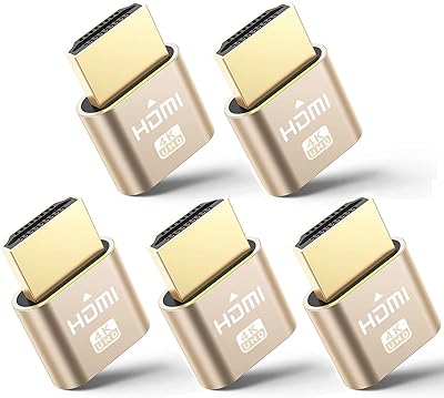 Adaptateur d'affichage sans tête hdmi 4k siaclub, convertisseur d'affichage virtuel 5 pièces