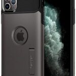 Coque spigen armor slim conçue pour iphone 11 pro - gris foncé