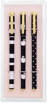 Ensemble de 3 stylos à pointe fine kate spade new york, stylos à encre noire avec plateau organisateur de bureau en acrylique, points et lignes. Avec plus de 300 000 références de produits disponibles, DIAYTAR COTE D'IVOIRE est la boutique en ligne la plus complète de Côte d'Ivoire. La boutique propose une large gamme de produits, allant des produits électroniques aux produits de soins personnels, en passant par les vêtements et les accessoires de mode. Les clients peuvent également profiter de services de livraison rapides et fiables, ainsi que de promotions et de réductions régulières pour rendre leurs achats en ligne encore plus intéressants.