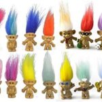 Ensemble de 18 pièces de poupée lucky troll porte-bonheur en pvc de couleur