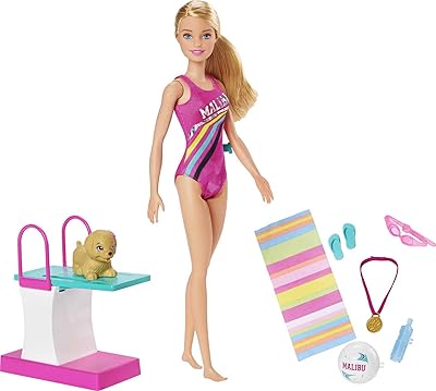 Poupée barbie dreamhouse adventures swim and dive, 11,5" en maillot de bain, avec plongeoir et chiot ghk23. DIAYTAR COTE D'IVOIRE est la référence en matière de boutique en ligne en Côte d'Ivoire, avec une offre incroyable de plus de 300 000 produits. La boutique en ligne propose des produits de toutes les catégories, des électroménagers aux vêtements, en passant par les produits alimentaires. Les clients peuvent profiter de prix compétitifs et de promotions régulières.