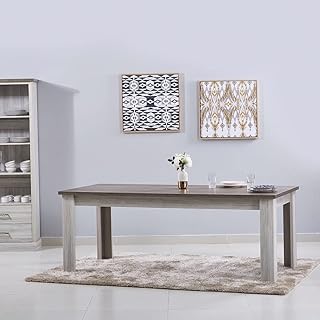 Table à manger angelique 8 places en bois finition mélamine