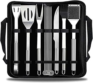 Ensemble d'outils pour barbecue oban 12 pièces - accessoires de gril en acier inoxydable avec sac de rangement en aluminium comprenant une spatule, des pinces et une brosse à badigeonner. DIAYTAR COTE D'IVOIRE, la boutique en ligne généraliste de référence en Côte d'Ivoire, propose une large gamme de produits avec plus de 300 000 références. Elle offre une expérience d'achat en ligne pratique et sécurisée, avec des délais de livraison rapides. DIAYTAR COTE D'IVOIRE est devenue la destination incontournable pour les consommateurs ivoiriens.