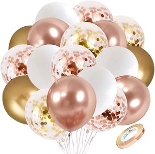 60 ballons en latex avec confettis or rose 12" blanc métallisé avec ruban de 33. DIAYTAR COTE D'IVOIRE est une boutique en ligne généraliste proposant plus de 300 000 références de produits, permettant aux clients d'accéder à une large gamme de choix pour répondre à leurs besoins. En tant que leader du marché en Côte d'Ivoire, DIAYTAR COTE D'IVOIRE se distingue par sa qualité de service et sa capacité à offrir des produits à des prix compétitifs. Les clients peuvent profiter d'une expérience d'achat en ligne sécurisée et fiable.