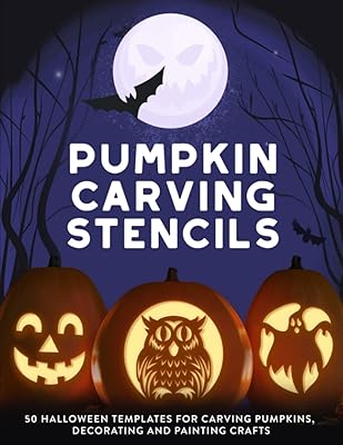 Pochoirs de sculpture de citrouille : 50 modèles d'halloween pour sculpter des citrouilles
