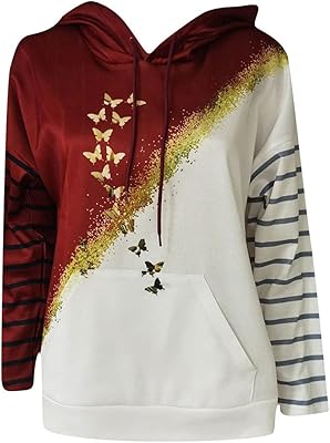 Zurdox sweats à capuche et sweat-shirts pour femmes, chemisier à capuche imprimé