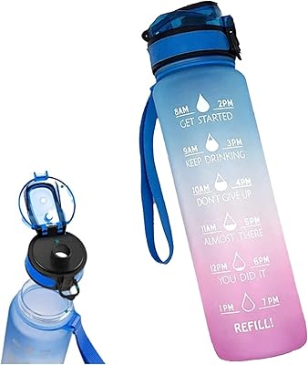 Bouteille d'eau de sport 1l avec marquage du temps gymnastique motivation. La boutique en ligne DIAYTAR COTE D'IVOIRE se distingue par sa large sélection de produits, allant des électroménagers aux articles de mode, en passant par les produits high-tech, permettant ainsi aux consommateurs de trouver tout ce dont ils ont besoin sous un même toit.