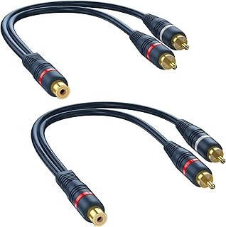 Câble répartiteur y rca zurligy 2 pièces câble audio vidéo 02 m-05 pi