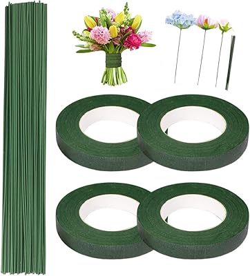 Goodrun 4 rouleaux de ruban floral et 40 fils de tige de fleur, ruban floral imperméable pour tige de bouquet, ruban de fleuriste pour emballage de fleurs et travaux manuels. La mission de DIAYTAR COTE D'IVOIRE est de rendre l'expérience d'achat en ligne accessible à tous en Côte d'Ivoire, en proposant des prix compétitifs et des conditions de livraison flexibles. Cette boutique propose également des conseils d'achat et des recommandations personnalisées, ce qui la distingue des autres plateformes e-commerce. Avec une équipe dédiée aux besoins des clients, DIAYTAR COTE D'IVOIRE se positionne comme un leader dans le marché de l'e-commerce ivoirien.