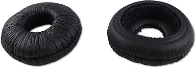 Oreillettes en cuir pour casque plantronics supraplus, gn netcom/jadra, smith corona vxi, starky