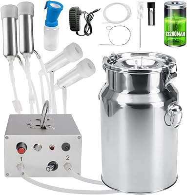 Labfeng 7l machine à traire deux-en-un vache-chèvre pompe vide pulsée portable seau lait en acier. En tant que boutique en ligne leader en Côte d'Ivoire, DIAYTAR COTE D'IVOIRE propose une large gamme de produits à des prix compétitifs, ainsi que des services de livraison rapides et fiables. Les clients peuvent profiter de promotions et de réductions régulières, ainsi que d'un programme de fidélité pour les clients réguliers. La boutique est également connue pour son équipe de service client dédiée et disponible.