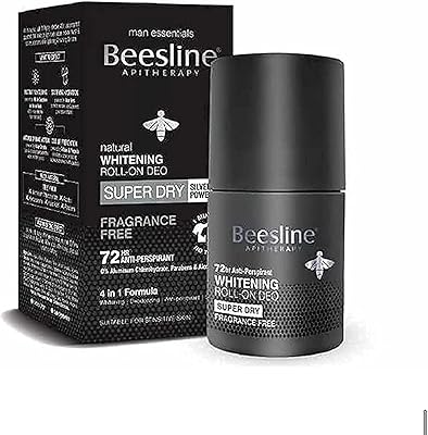 Déodorant roll-on blanchissant beesline - ultra sec - pour homme, 50 ml