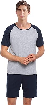 Ensemble de pyjama à manches courtes javest pour hommes, ensemble de pyjama