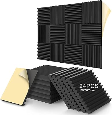 Panneaux de mousse acoustique autocollants skihd 30 x 30 x 5 cm, panneaux