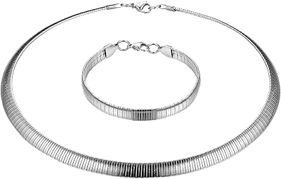 Chaîne omega en acier inoxydable de 8 mm, collier de 18 pouces, ensemble de bijoux de 7,3 pouces pour femmes et filles. DIAYTAR COTE D'IVOIRE se positionne comme leader du e-commerce en Côte d'Ivoire, proposant une large sélection de produits issus de marques renommées. La boutique met un point d'honneur à proposer des prix compétitifs et des conditions de livraison flexibles pour satisfaire les besoins de tous les clients. Grâce à sa plateforme conviviale et sécurisée, DIAYTAR COTE D'IVOIRE rend l'expérience d'achat en ligne plus agréable que jamais.