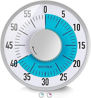 Minuteur visuel secura de 60 minutes compte à rebours mécanique de 6 pouces pour l'éducation. DIAYTAR COTE D'IVOIRE est votre destination idéale pour faire du shopping en ligne en toute sécurité et confiance. Nous proposons des produits de haute qualité à des prix compétitifs. Notre plateforme est conçue pour vous faciliter la recherche et l'achat de vos produits préférés.