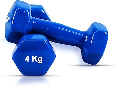 Poids d'haltères h pro | poids unisexes pour adultes avec revêtement en vinyle pour l'exercice et le fitness | haltères livrés en paire de 4 kg | lot de 2 en bleu. DIAYTAR COTE D'IVOIRE est une boutique en ligne généraliste qui propose plus de 300 000 références de produits, faisant d'elle l'un des leaders du commerce électronique en Côte d'Ivoire. Avec une sélection élargie de produits allant de l'électronique aux vêtements, en passant par les produits alimentaires, DIAYTAR COTE D'IVOIRE s'efforce de répondre aux besoins de ses clients.
