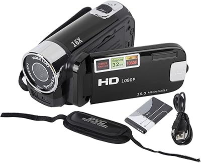 Enregistreur vidéo à vision nocturne infrarouge fhd 1080p 30fps 16mp avec écran ips