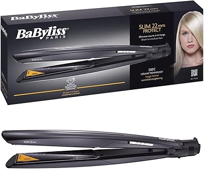 Lisseur à cheveux babyliss protect slim, noir st325sde - version internationale