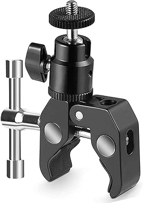 Support de caméra super clamp avec adaptateur de griffe à rotule avec filetage