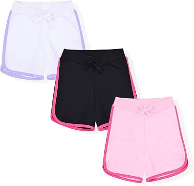 Lot de 3 shorts pour filles shorts dauphin en coton