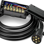 Nylight prise de remorque compacte à 7 voies robuste avec boîte