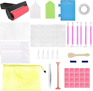 Sinhai 75 pièces outils de peinture diamant 5d, kits d'accessoires avec boîte