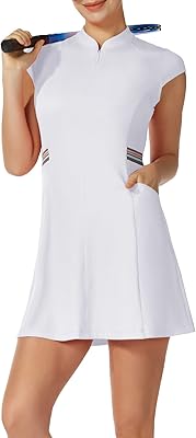 Robe de golf et de tennis amoy pour femme manches courtes intérieures