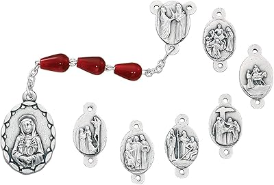 Chapelet à sept bassins rouges (p143r) dans une boîte en plastique