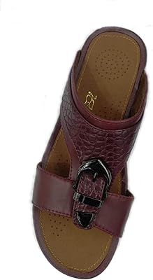 Sandales arabes traditionnelles pour hommes - cuir gaufré crocodile - légères - décontractées