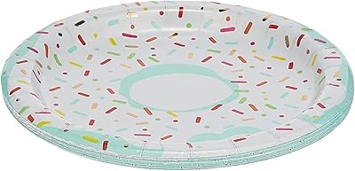 Assiette de fête ronde unique en forme de beignet 8 pièces 7