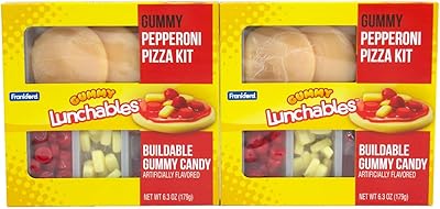 Paquet de pizza frankford candy pepperoni lunchables, paquet de 2, 12,5 oz, saveur de fruits. DIAYTAR COTE D'IVOIRE, leader du commerce en ligne en Côte d'Ivoire, propose une gamme étendue de produits allant de l'électronique aux articles ménagers. La boutique en ligne met l'accent sur la satisfaction du client, offrant des promotions régulières et des prix compétitifs. Grâce à sa logistique efficace, DIAYTAR COTE D'IVOIRE assure des délais de livraison rapides et fiables.