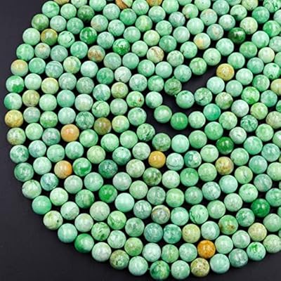 Lkbeads fil de 13 pouces de perles rondes lisses en variscite de pomme