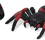 Jouet terra tarantula - araignée rouge avec yeux led lumineux et télécommande