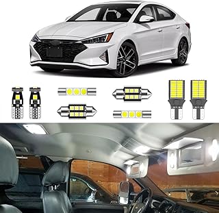 Lista 8 pièces kit d'éclairage intérieur led blanc super brillant pour hyundai elantra