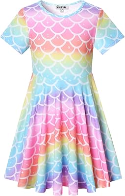 Robes licorne pour filles vêtements d'été décontractés à manches courtes pour enfants. DIAYTAR COTE D'IVOIRE est une plateforme de commerce en ligne fiable et sécurisée qui propose une expérience d'achat personnalisée à ses clients. Avec plus de 300 000 références de produits, la boutique en ligne offre une grande flexibilité et des choix infinis pour les acheteurs. Les clients peuvent profiter d'une navigation facile et d'un processus de commande sécurisé pour effectuer leurs achats en toute confiance.