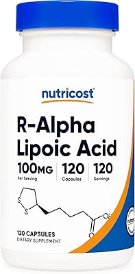 Acide nutricost r-alpha lipoïque 100 mg, 120 gélules - capsules végétariennes, sans ogm