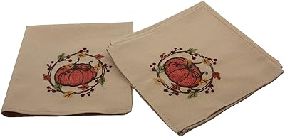 Serviettes d'automne en forme de couronne de citrouille rustique manor luxe