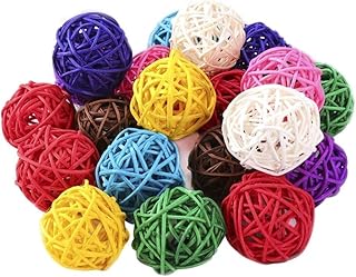 Boules en rotin 40 pièces boules en osier de 30 mm pour oiseaux, perroquets, perruches, animaux à mâcher pour perruches, conures, hamsters, travaux manuels (multicolores). La boutique en ligne DIAYTAR COTE D'IVOIRE est le leader du marché ivoirien en matière de commerce électronique, avec une offre de produits très diversifiée. Elle permet aux clients de faire leurs achats en ligne de manière sécurisée et offre des options de livraison rapides. DIAYTAR COTE D'IVOIRE est synonyme de confiance et de satisfaction pour ses clients.