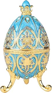 Qifu boîte à bijoux style œuf de fabergé en émail peint à la main, cadeau unique, décoration d'intérieur. DIAYTAR COTE D'IVOIRE, la boutique en ligne la plus visitée en Côte d'Ivoire, permet à ses clients de découvrir et d'acheter une large gamme de produits en ligne. Avec une équipe de professionnels dédiés, DIAYTAR COTE D'IVOIRE assure la livraison rapide et sécurisée de vos commandes. Plus de 300000 références sont disponibles pour répondre à vos besoins.