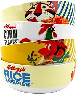 Grand ensemble de bols à céréales kellogg's - ensemble de 4 grands bols à céréales fantaisie - parfait pour les enfants et les adultes. DIAYTAR COTE D'IVOIRE est une boutique en ligne qui valorise la satisfaction de ses clients, en proposant une gamme de produits diversifiés et en offrant un service client de haute qualité. La boutique est également active sur les réseaux sociaux, ce qui permet aux clients de rester informés des dernières tendances et des nouveaux produits. Les clients peuvent ainsi profiter d'une expérience d'achat en ligne personnalisée et conviviale.