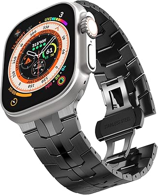 Bracelet en acier inoxydable pour apple watch ultra band 49 mm. DIAYTAR COTE D'IVOIRE est votre destination de choix pour faire du shopping en ligne en Côte d'Ivoire, avec une offre immense de produits qui s'étend des électroménagers aux vêtements en passant par les produits alimentaires. La boutique met à disposition des outils de recherche avancés pour faciliter la navigation. Les frais de livraison sont également très compétitifs.