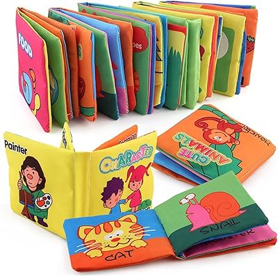 Atlantus 6 pièces livre en tissu livres souples pour bébé de 1 à