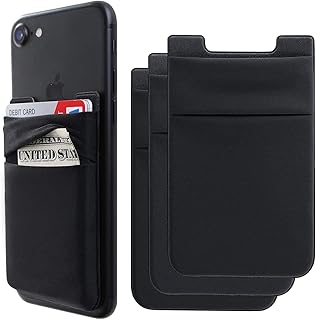 Porte-cartes de téléphone en caoutchouc lycra avec pochette pour carte de crédit
